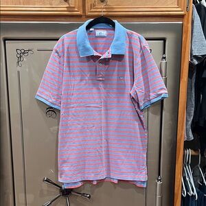 Southern Tide Polo Shirt - Blue and Pink Stripes